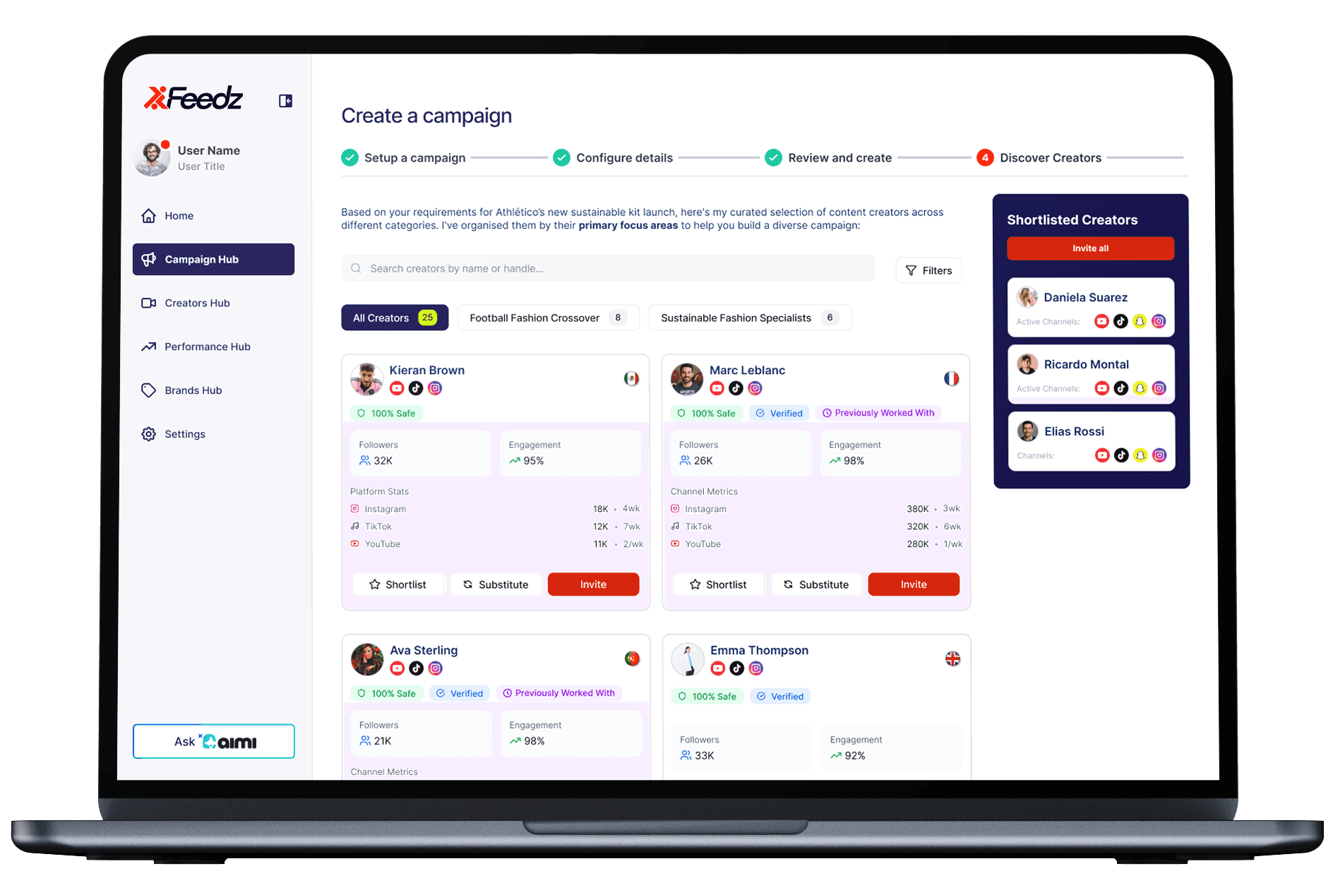 Feedz platform screenshot